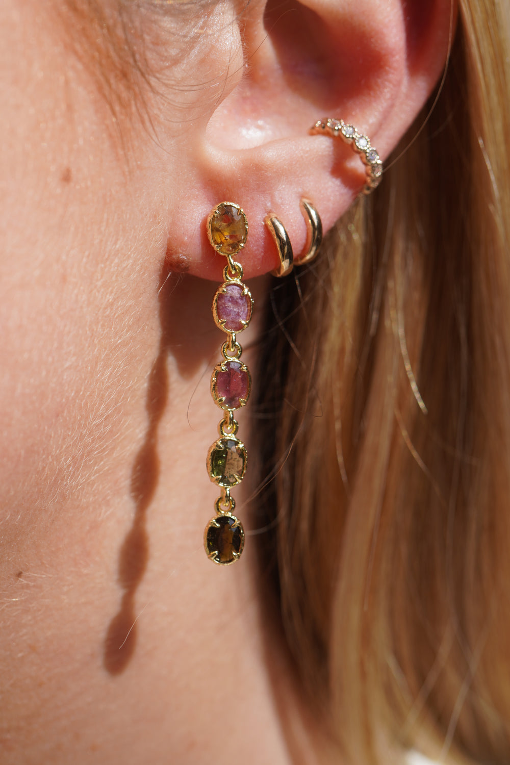 Boucles cezia mini tourmaline