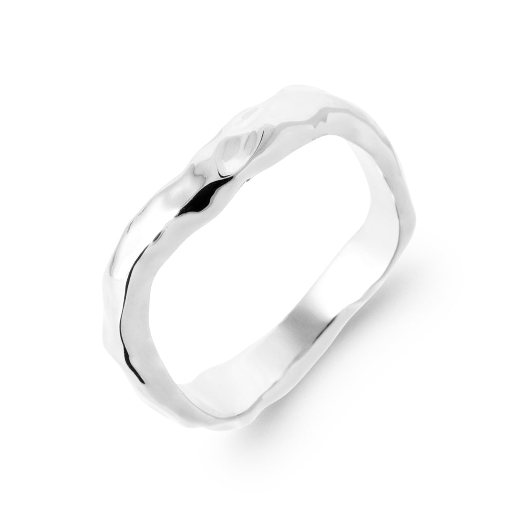 Bague wave argent