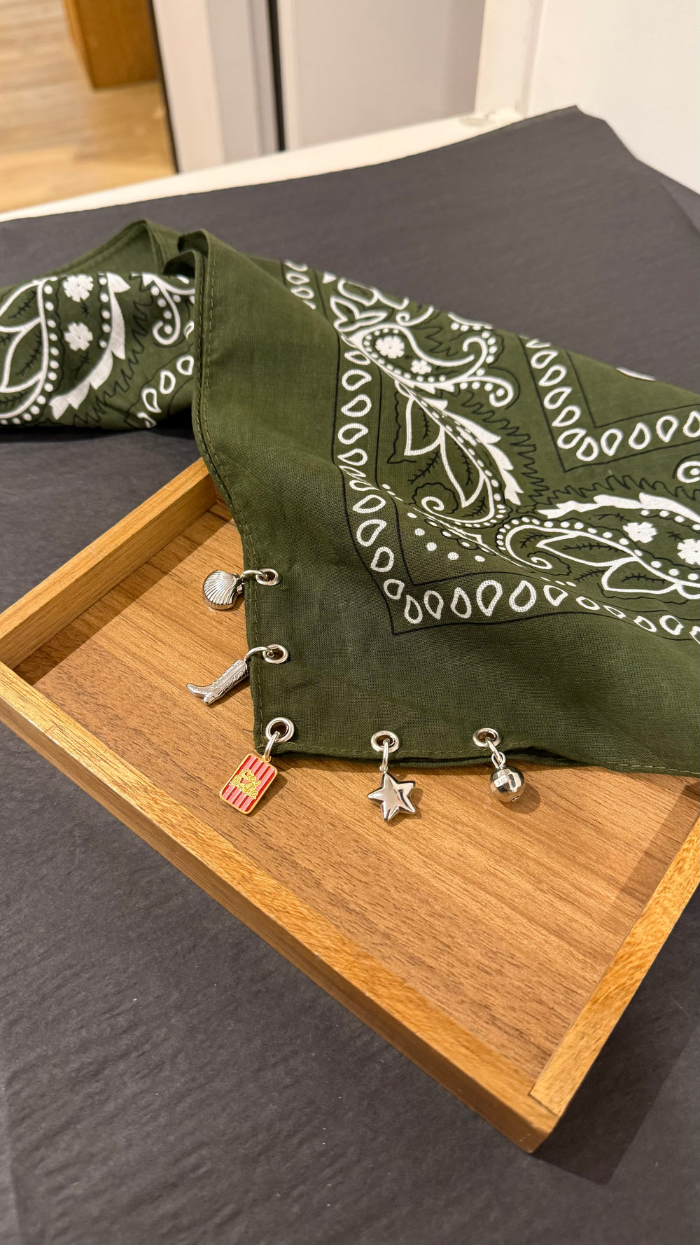 Bandana charms personnalisable argenté