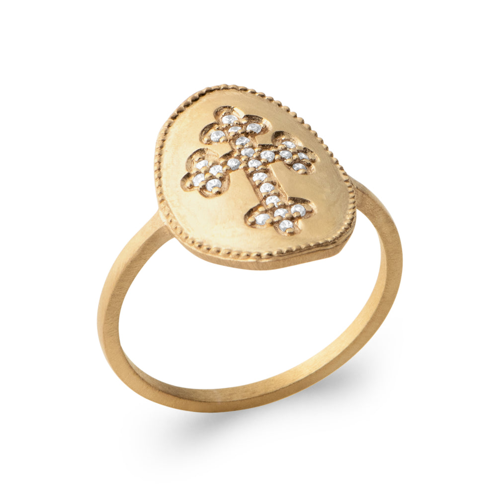 Bague Croix blanche