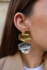 Boucles d'oreilles Charlie bicolore