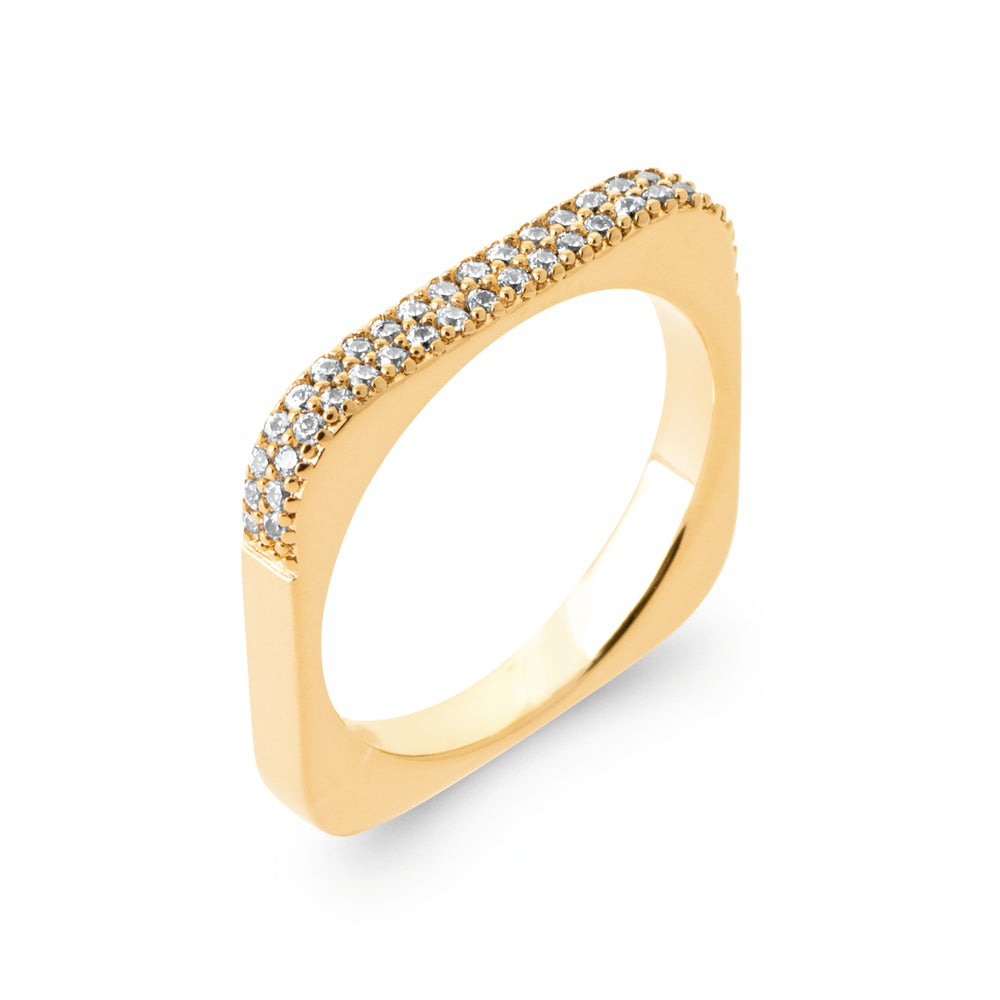 Bague carré strass