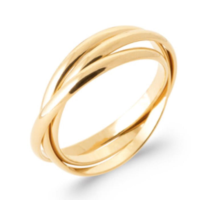 Bague trois anneaux doré