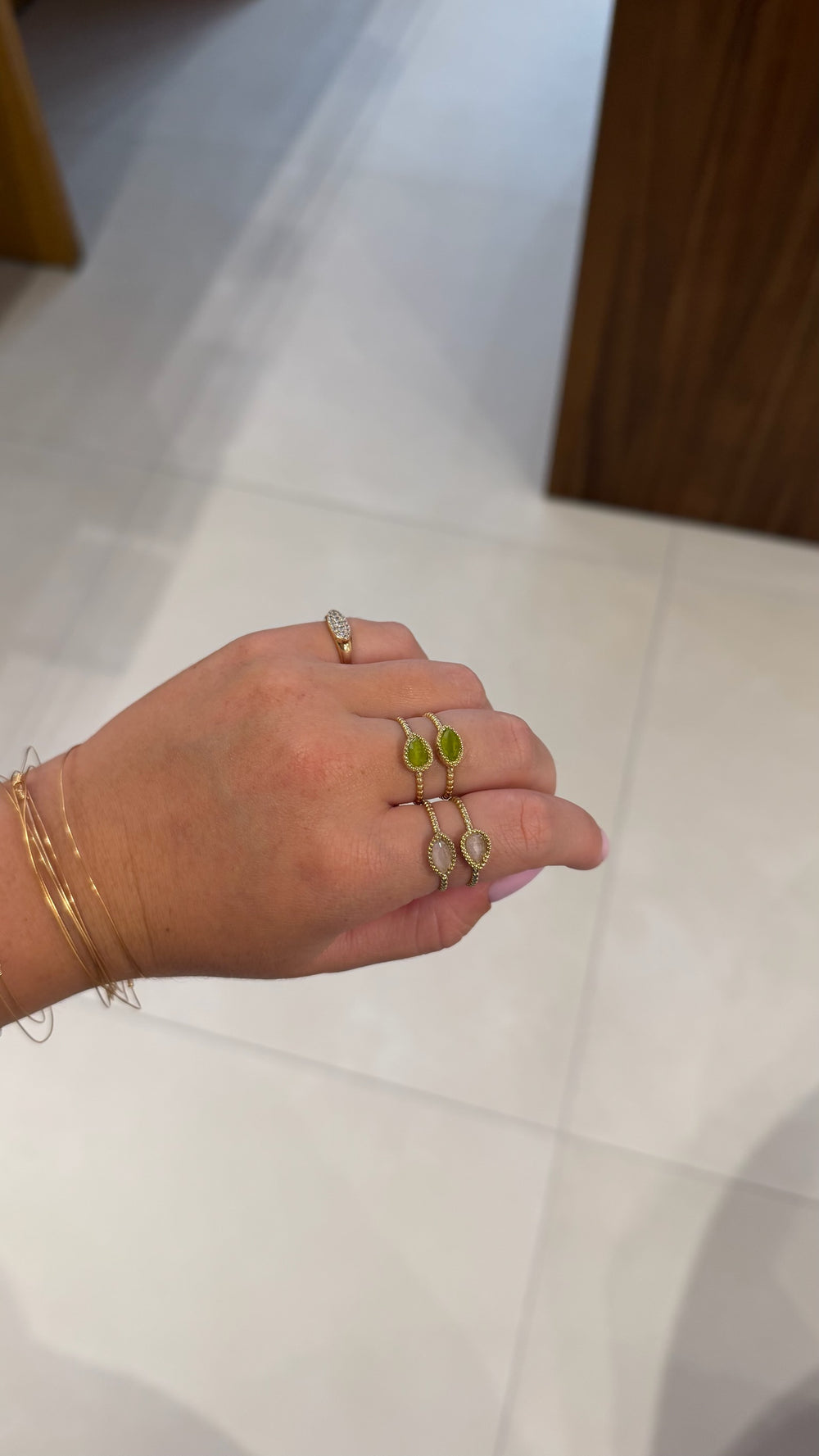 Bague double ovale