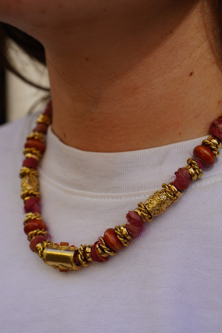 Collier Kiara corail