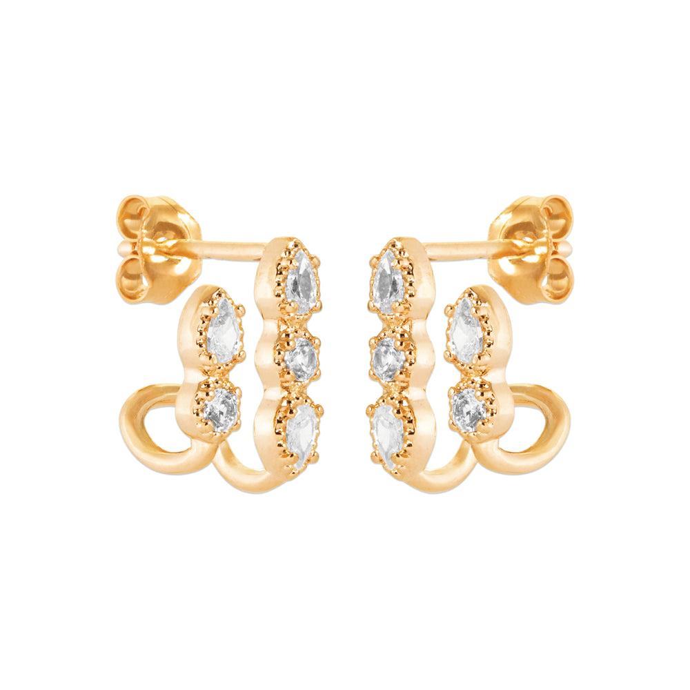Boucles d’oreilles effet double Zia