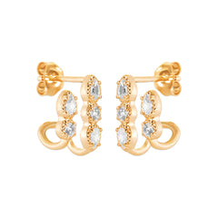 Boucles d’oreilles effet double Zia