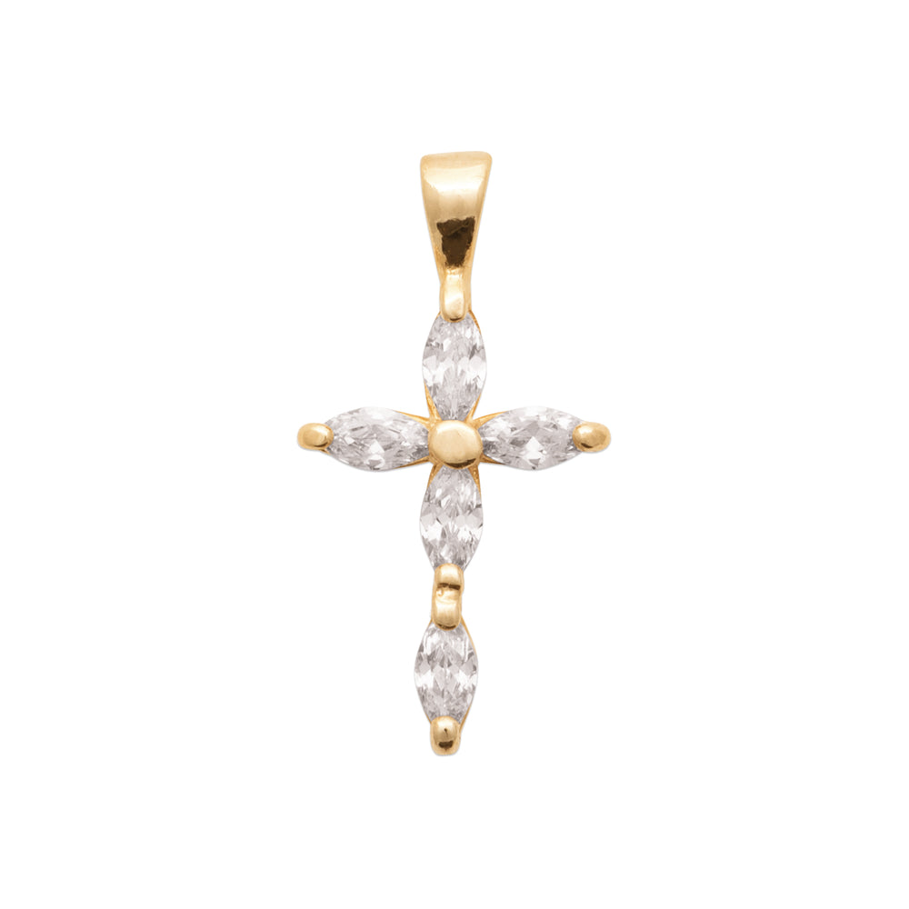 Pendentif croix strass