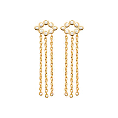 Boucles d’oreilles trio chaîne