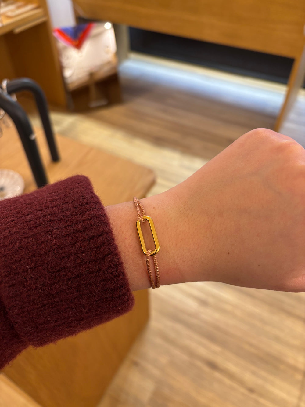 Bracelet ovaly doré