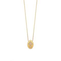 Collier croix strass