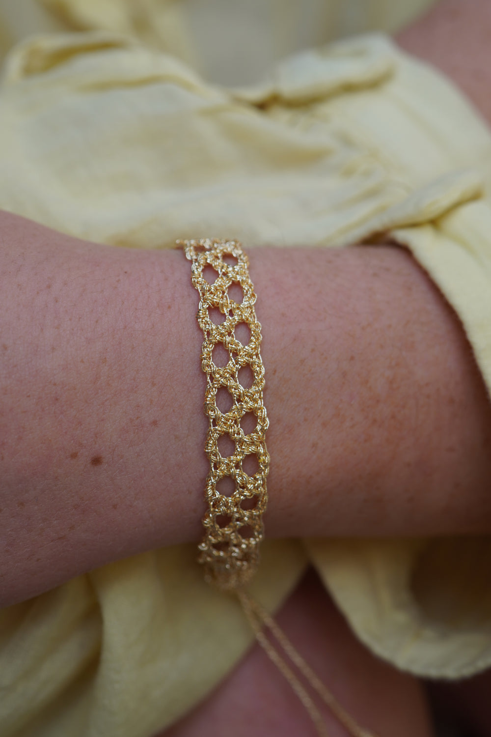 Bracelet tressé doré