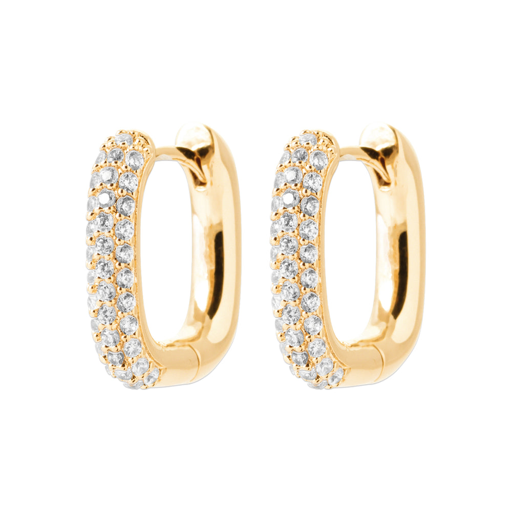 Créoles carré strass