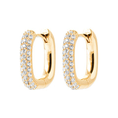 Créoles carré strass