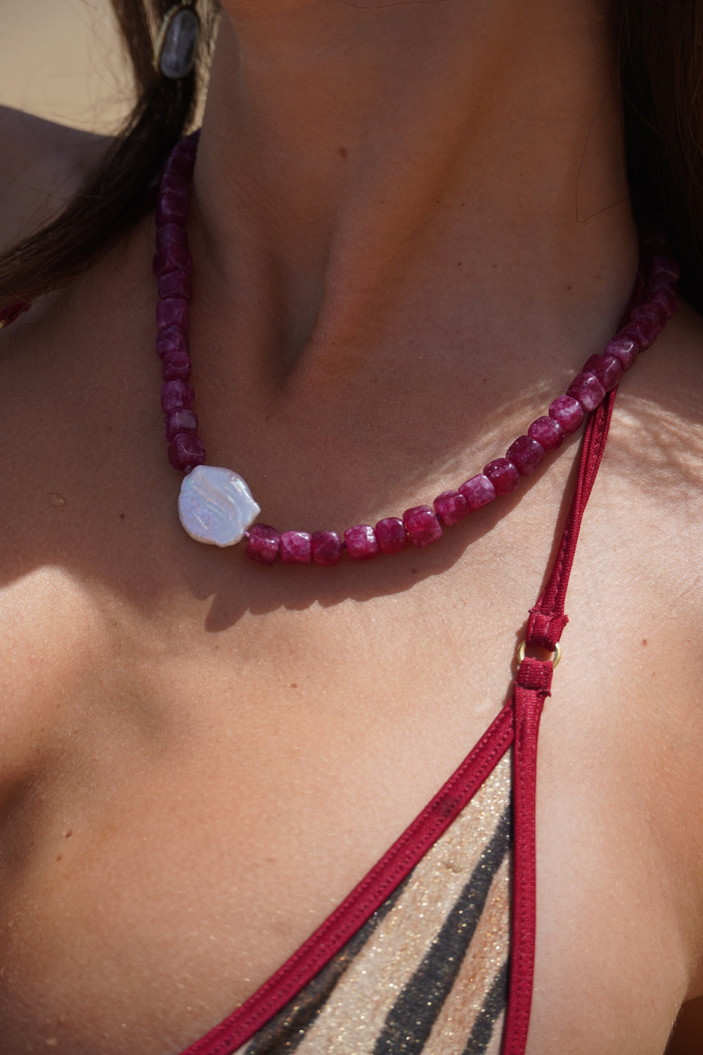 Collier Stella Fuchsia foncé