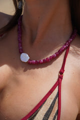 Collier Stella Fuchsia foncé