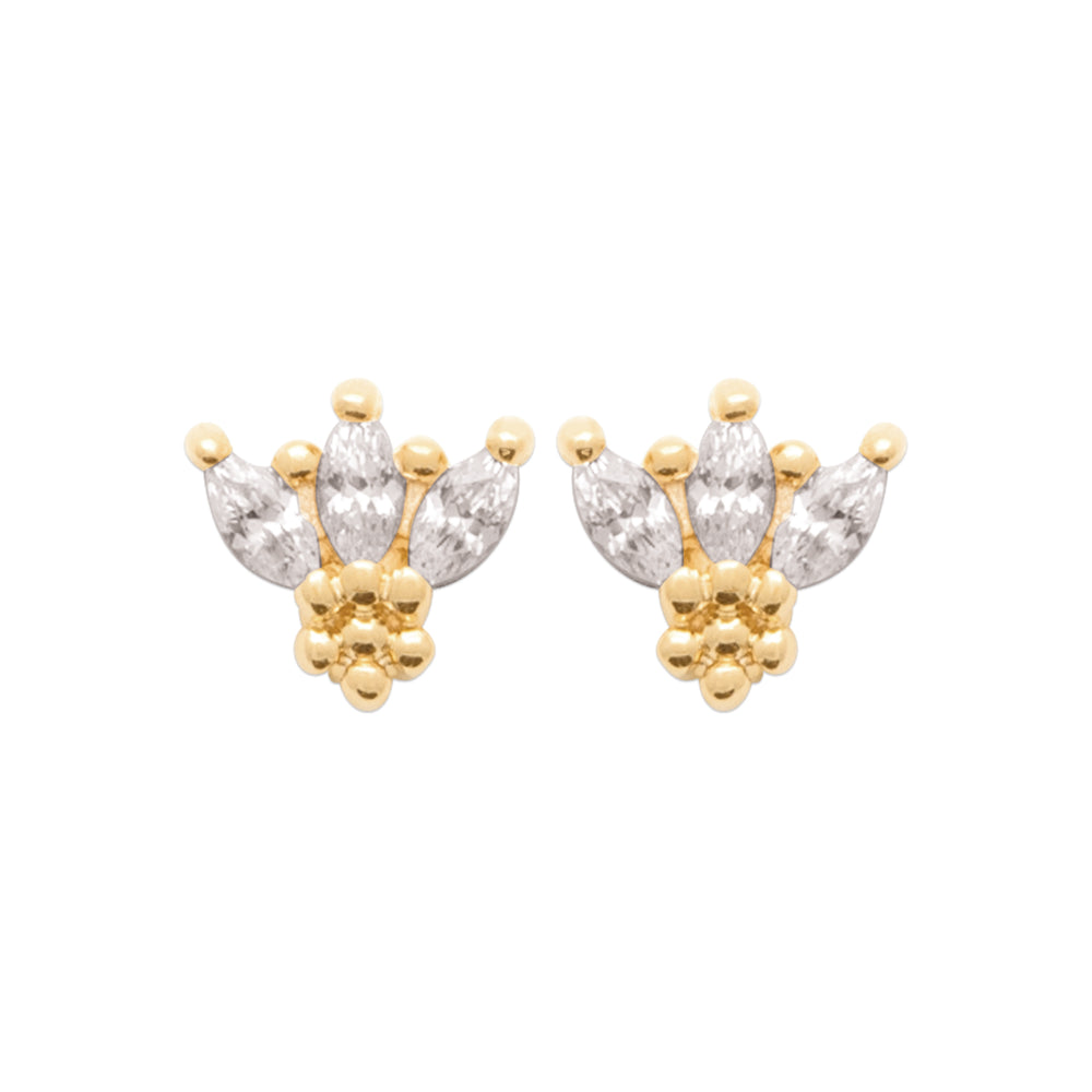 Puces lotus strass