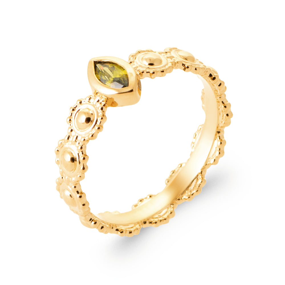 Bague pierre verte