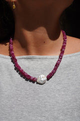 Collier Stella Fuchsia foncé