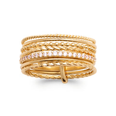 Bague semainier dorée