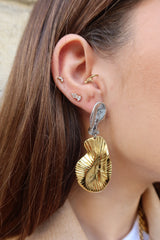 Boucles d'oreilles Luna bicolore