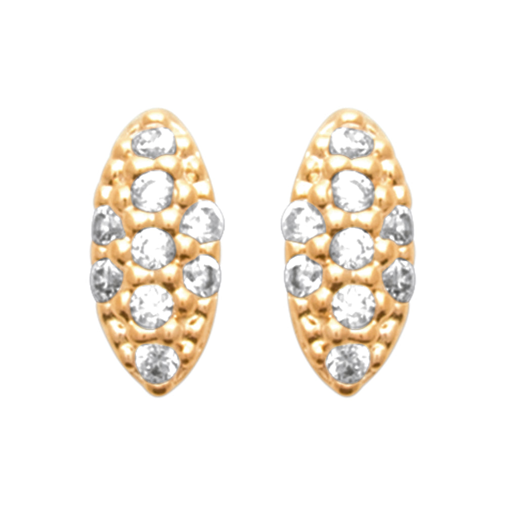 Puces ovale strass