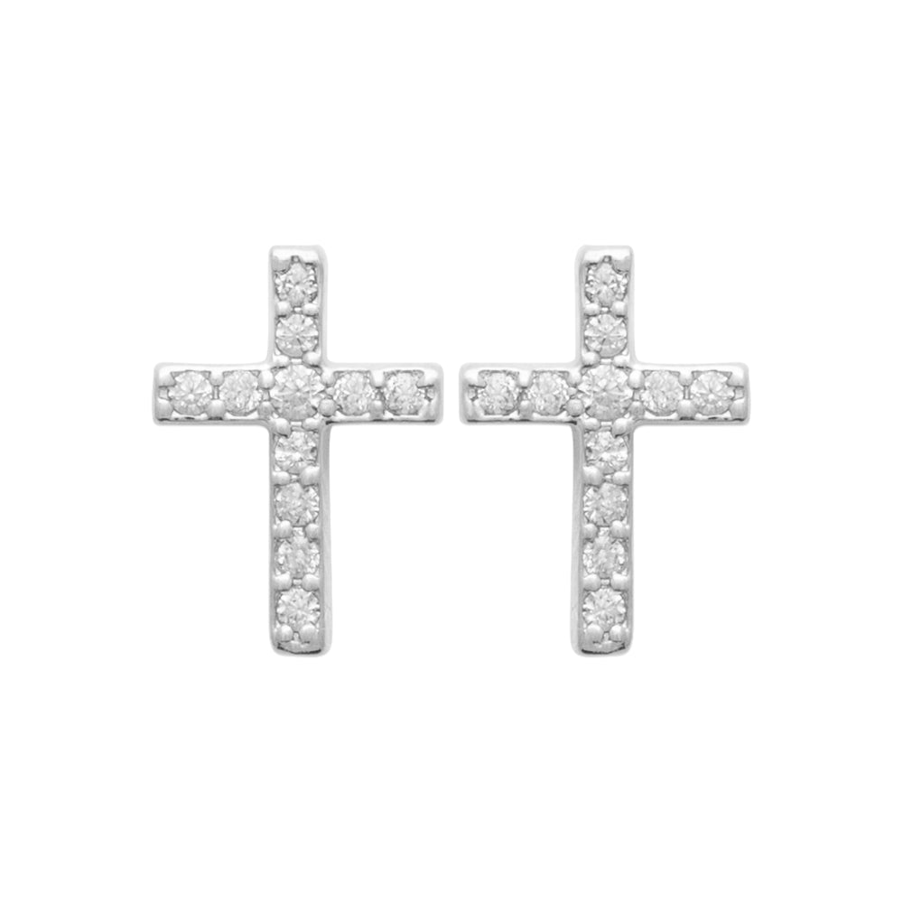 Puces croix Zia argent