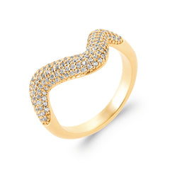 Bague Clara dorée strass