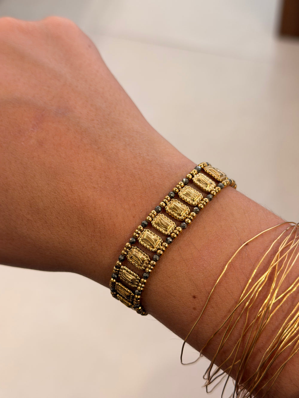 Bracelet double rectangle