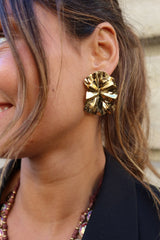 Boucles d’oreilles double pétale