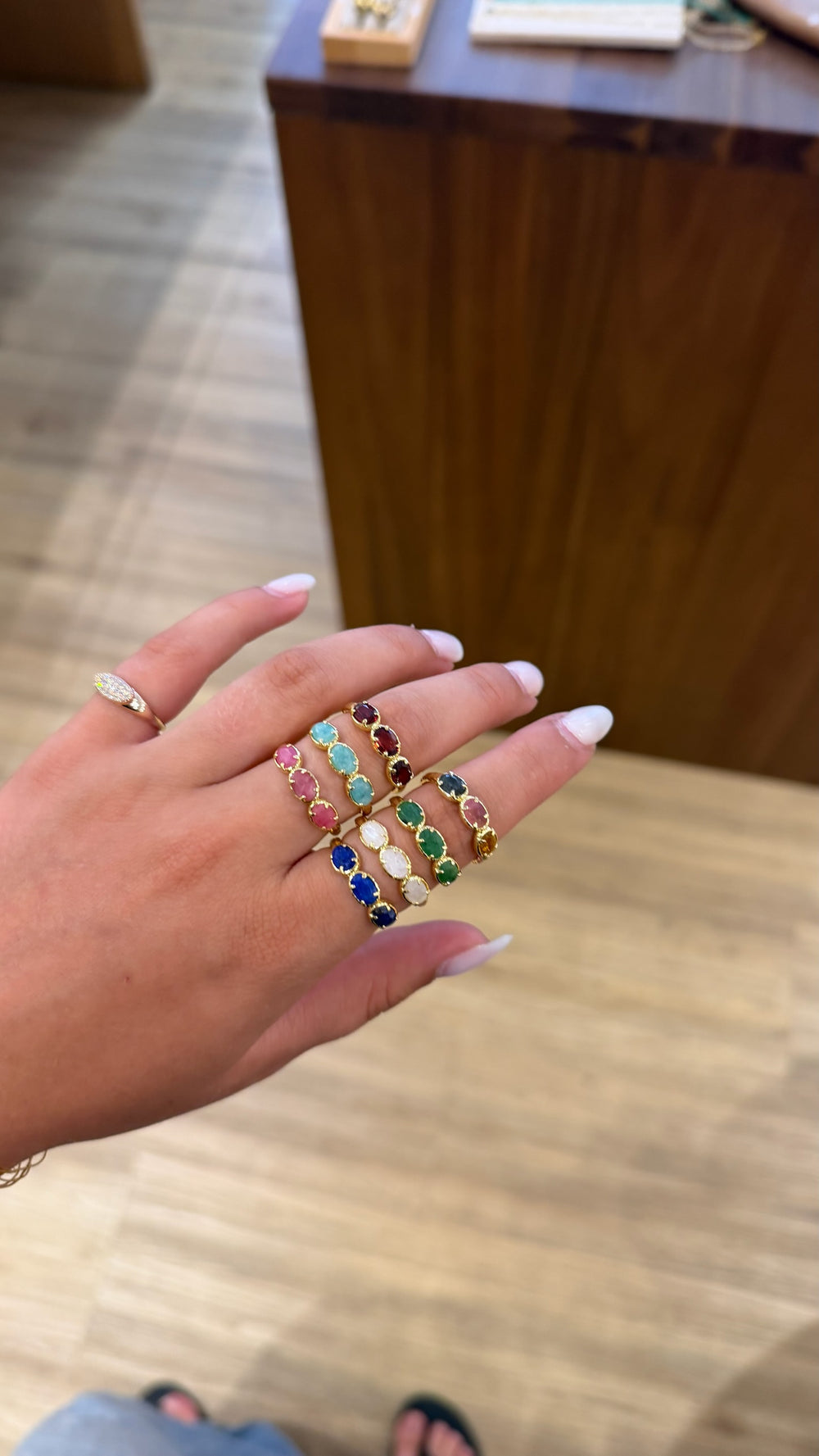 Bague trois pierres