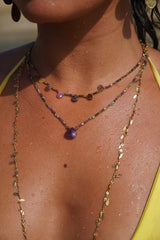 Collier Lise goutte violette