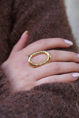 Bague Solena martelée dorée