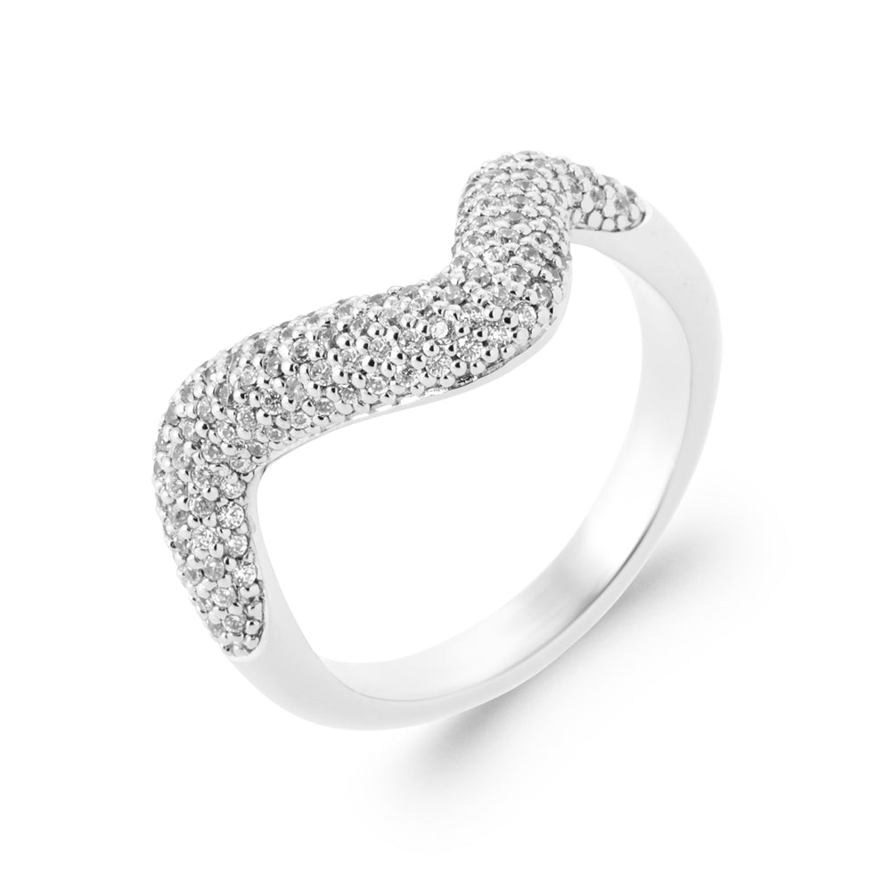 Bague Clara argent strass