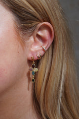 Boucles d’oreilles croix mini tourmaline