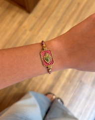 Bracelet con amor rose fuchsia