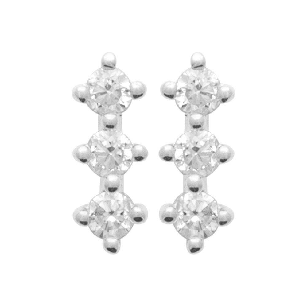 Puces trio Zia argent