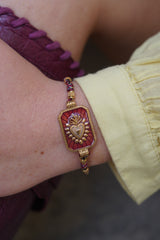 Bracelet con amor rose et beige