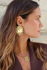Boucles d’oreilles soleil XXL