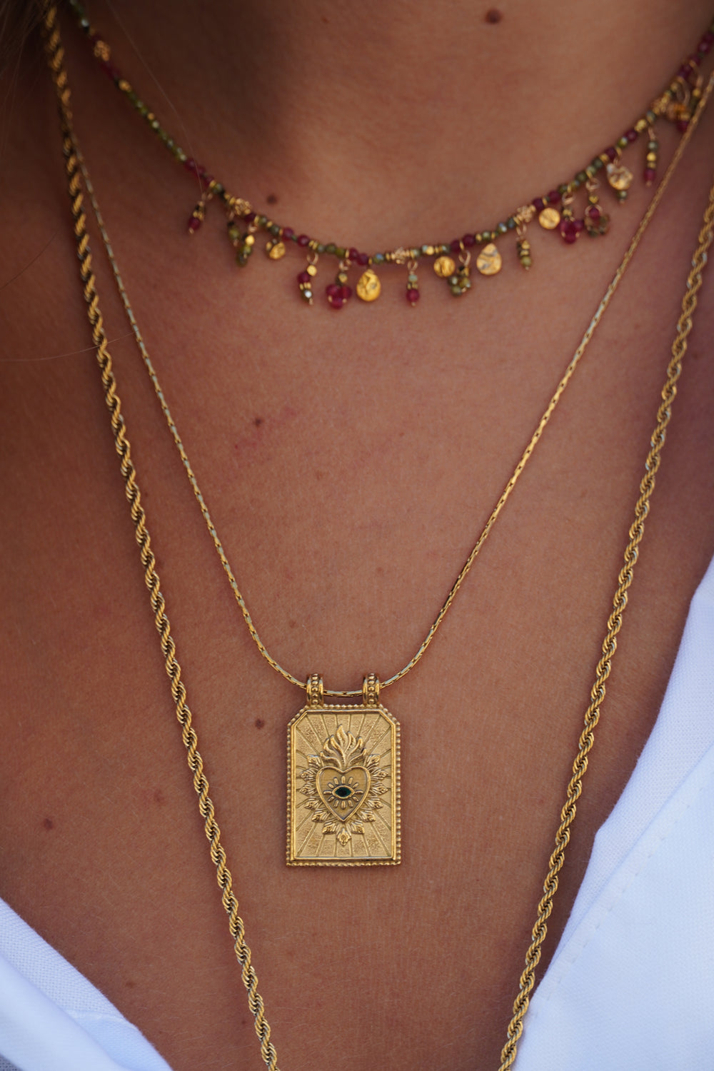 Collier con amor doré