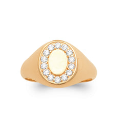 Bague chevalière strass