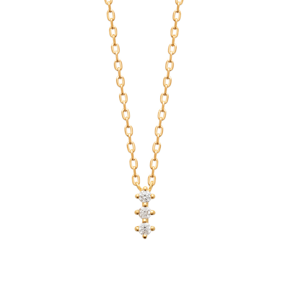 Collier trio strass