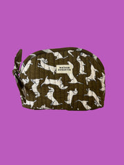 Trousse Make up Teckel Kaki