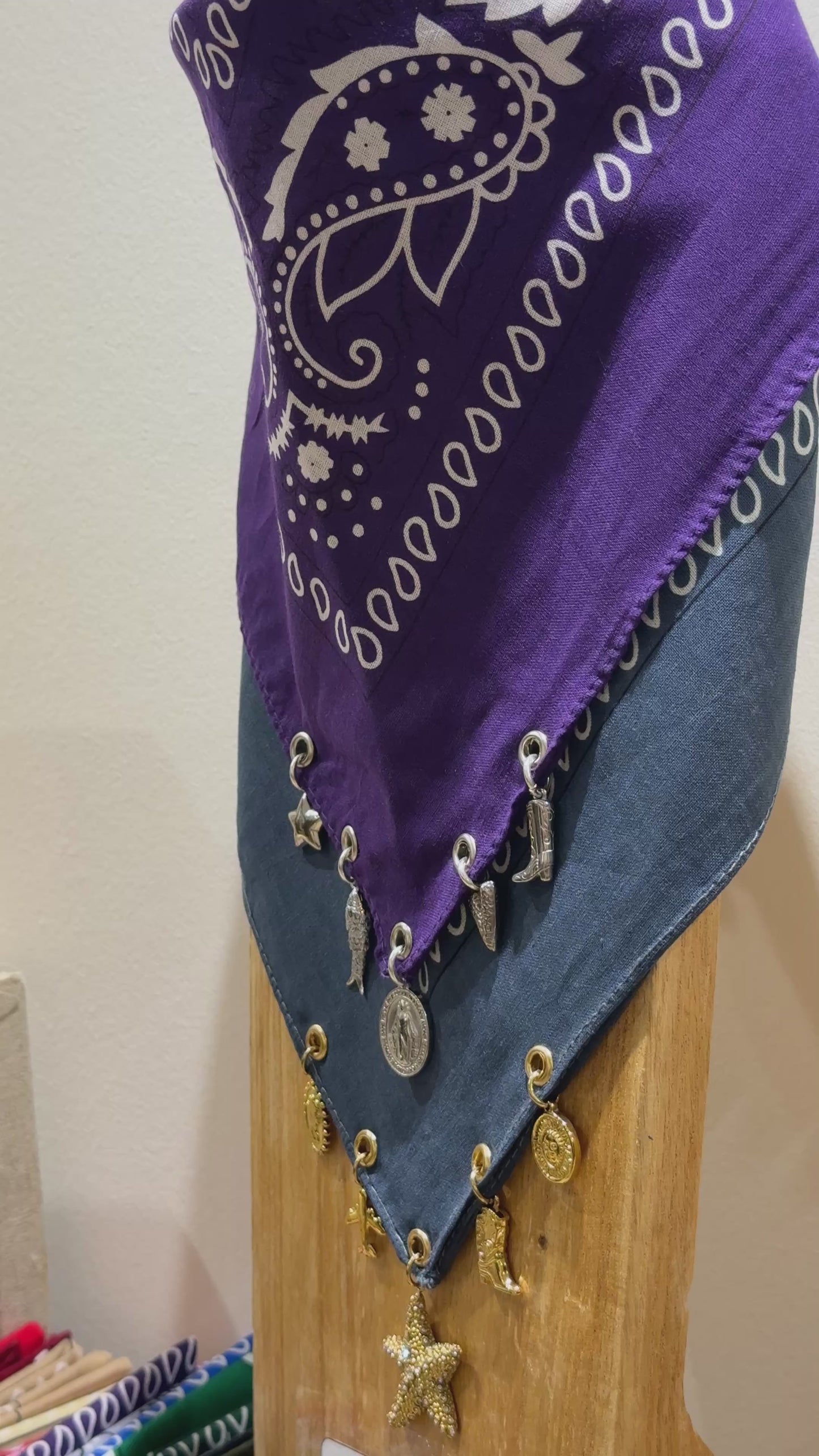 Bandana charms personnalisable argenté